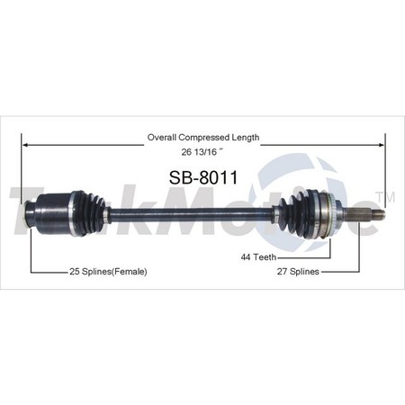 SURTRACK AXLE Cv Axle Shaft, Sb-8011 SB-8011